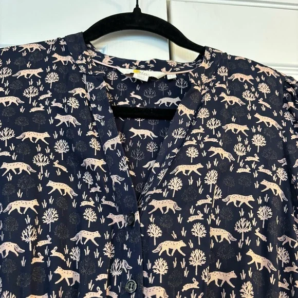 ‼️Sold‼️Boden Navy and Pink Animal Print Dress - Picture 5 of 14